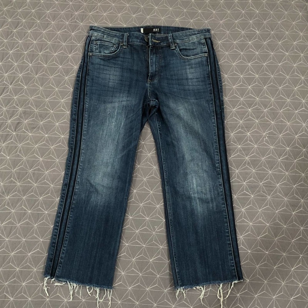 KUT from the Kloth Kelsey High Rise Ankle Flare Jeans sz 4